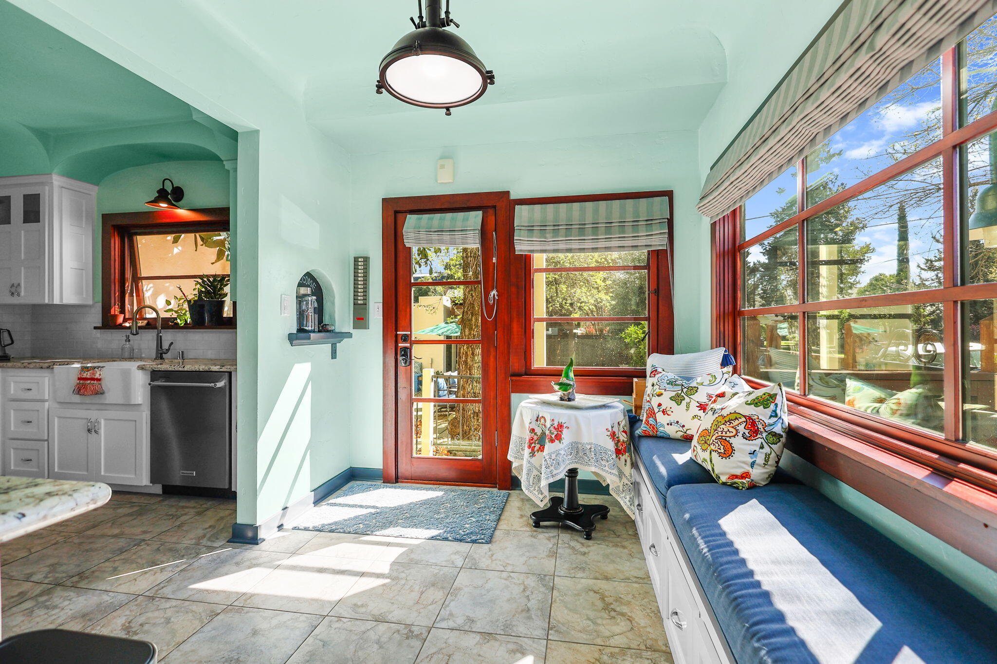 1465 Riverside Drive Redding, CA 96001 - Photo 75 of 163 Back Door & Kitchen Sitting Area