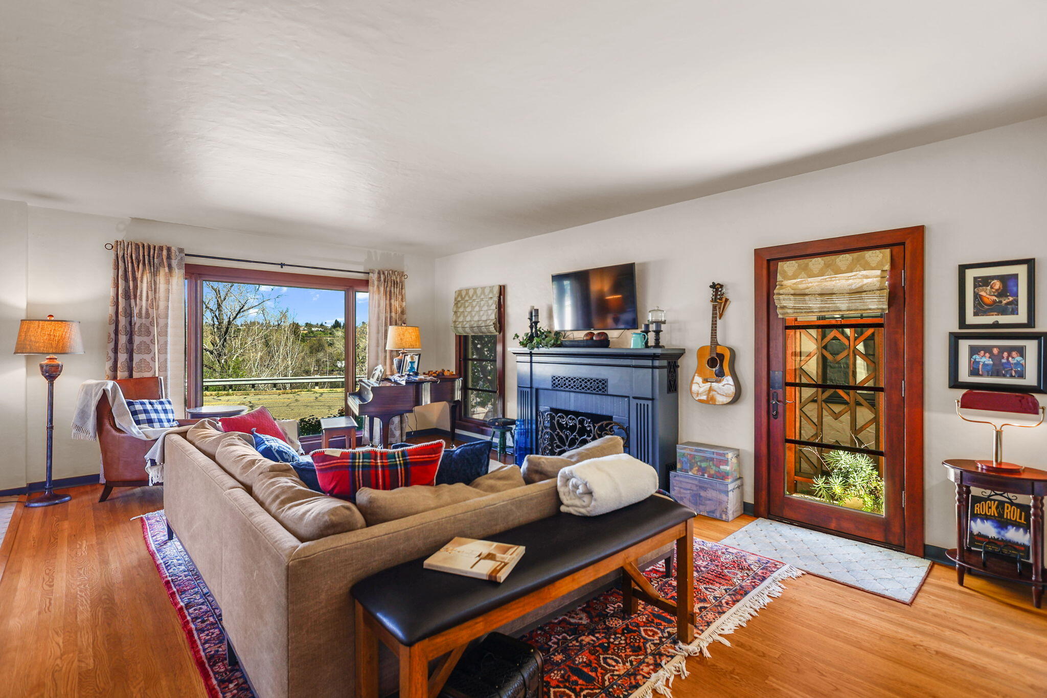 1465 Riverside Drive Redding, CA 96001 - Photo 76 of 163 Living Room with River Views & Fireplace