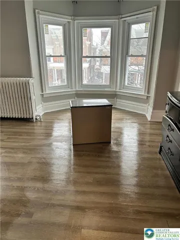 a view of wooden door