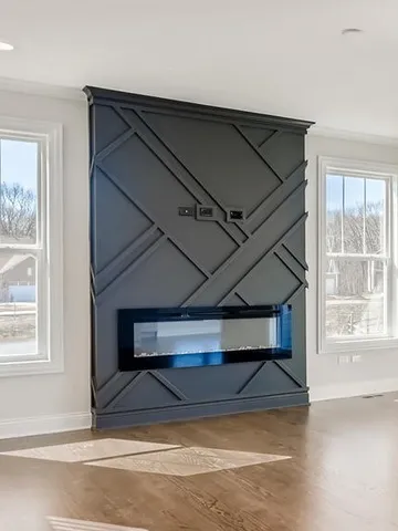 a view of room with window and hardwood