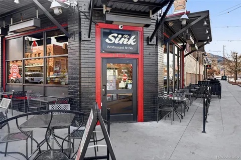 a table with an outdoor space