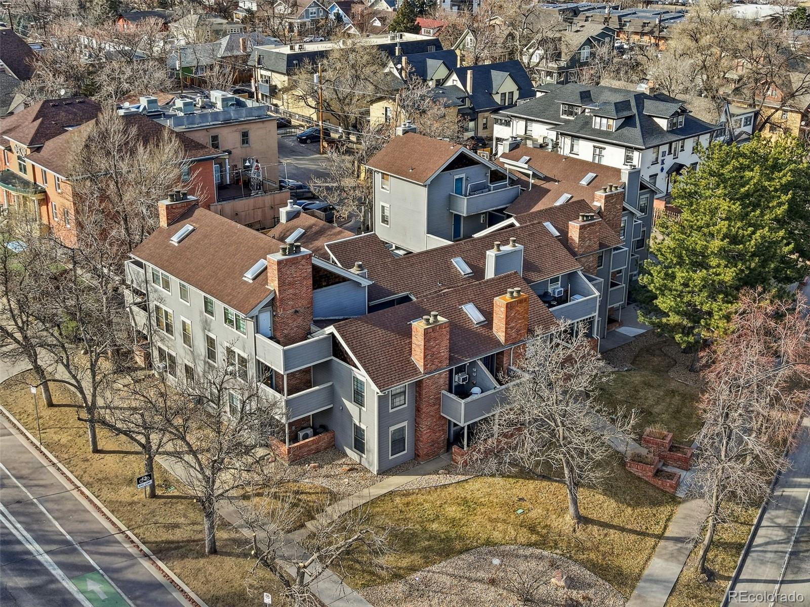 1405 Broadway, Unit 206 Boulder, CO 80302 - Photo 47 of 47 an aerial view of a house with a yard