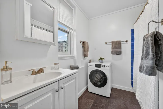 a very nice looking room with a black and white checkered floor