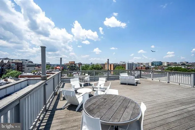 a view of a building and a street