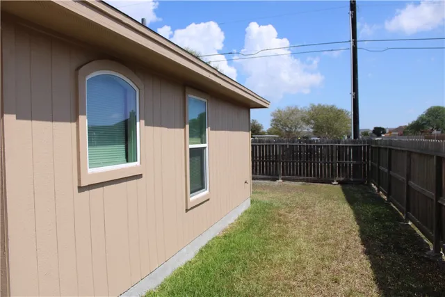 a view of a wooden door