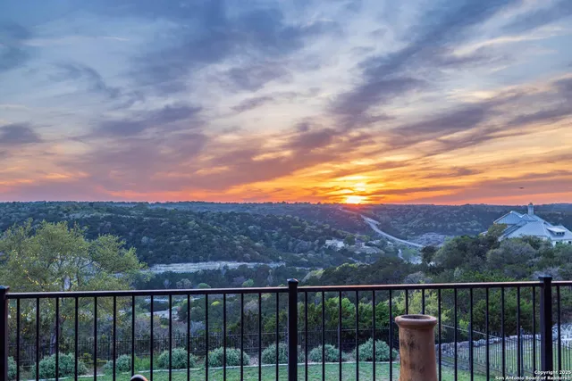 a view of city and mountain