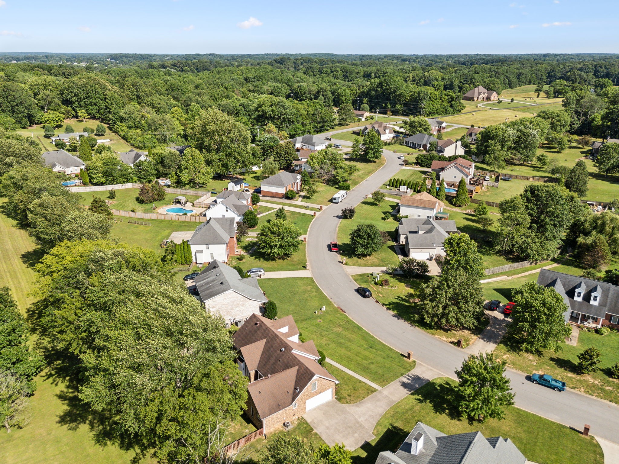 3575 Rabbit Run Trail Clarksville, TN 37043 - Photo 43 of 46 an aerial view of residential houses with outdoor space