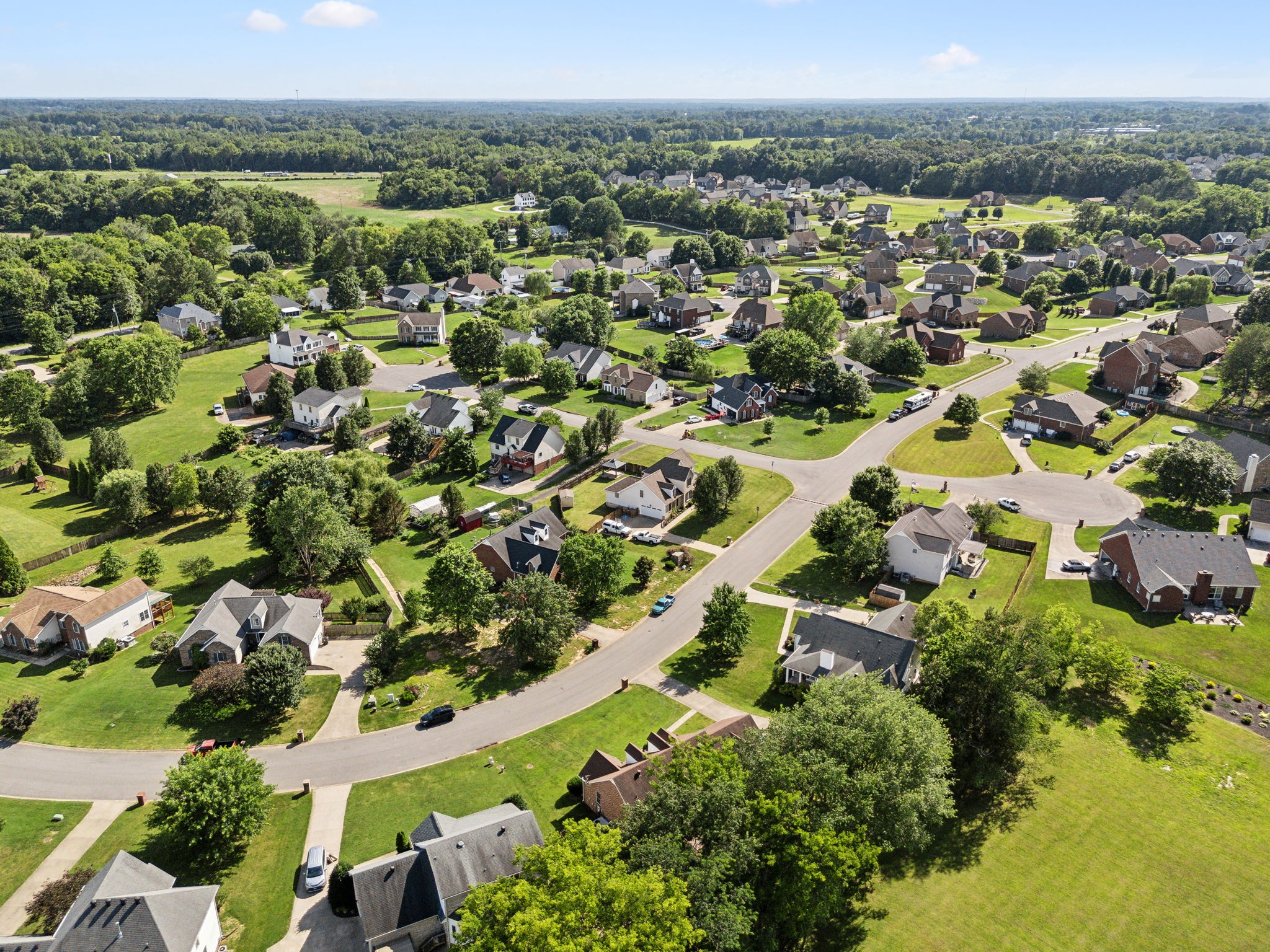 3575 Rabbit Run Trail Clarksville, TN 37043 - Photo 44 of 46 an aerial view of residential houses with outdoor space and trees
