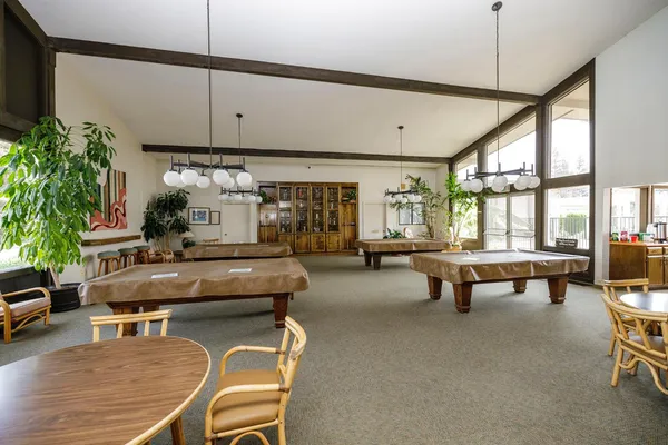 a room with furniture and outdoor view
