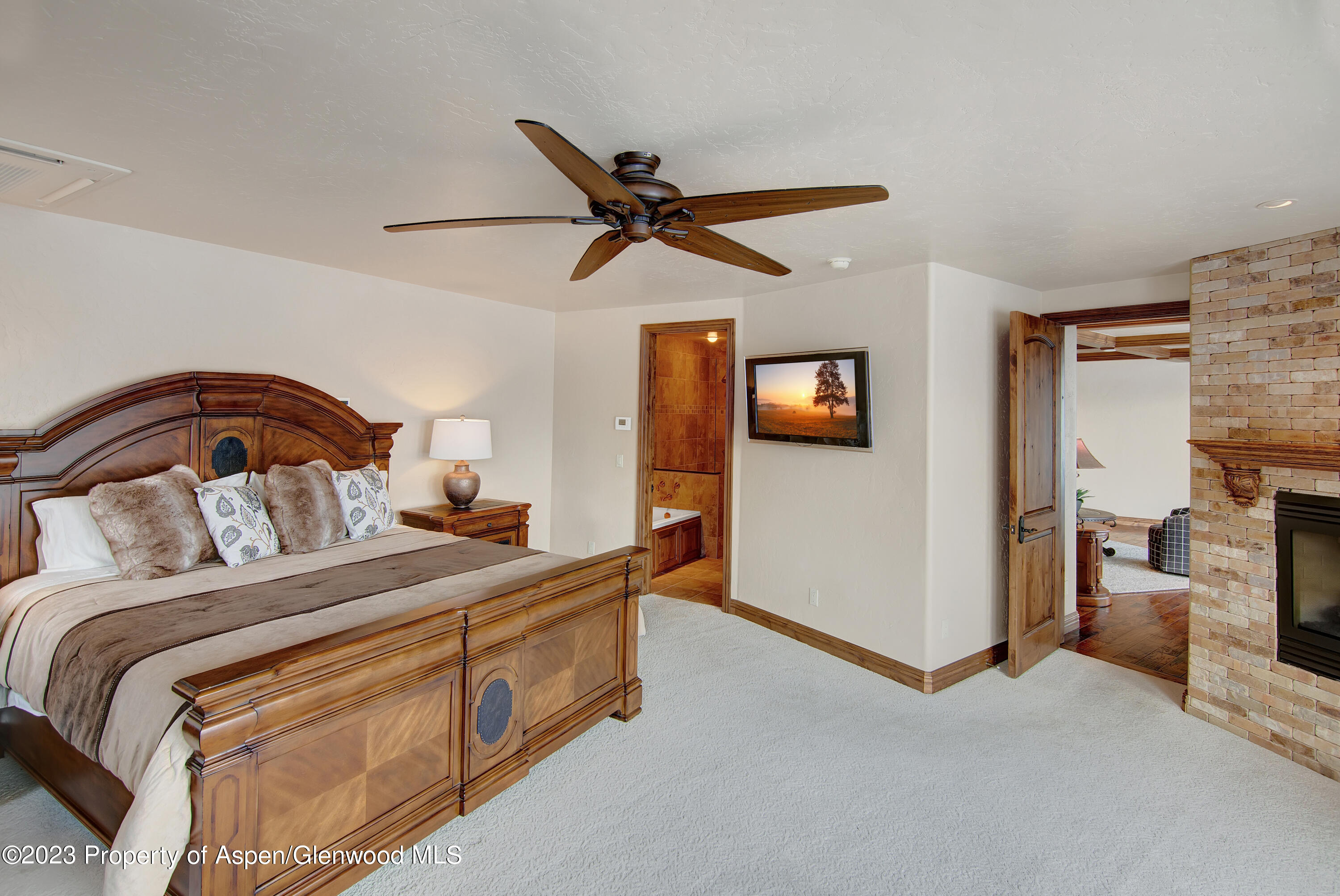 160 River Glen Road Carbondale, CO 81623 - Photo 13 of 24 a bedroom with a bed and a tv