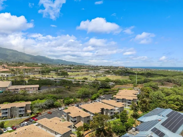 an aerial view of residential building with outdoor space