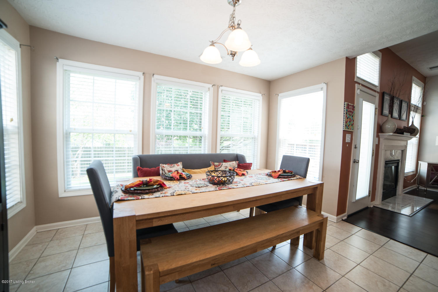 17520 Curry Branch Road Louisville, KY 40245 - Photo 36 of 45 The Eat-in Kitchen comfortably accommodates a full-sized table and is encompassed by three walls of windows