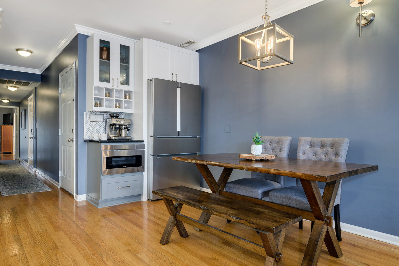 1012 North Wood Street, Unit 2 Chicago, IL 60622 - Photo 11 of 21 a view of a workspace with furniture and wooden floor