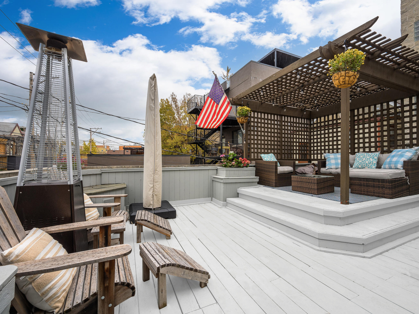 1012 North Wood Street, Unit 2 Chicago, IL 60622 - Photo 20 of 21 a view of a patio with swimming pool table and chairs