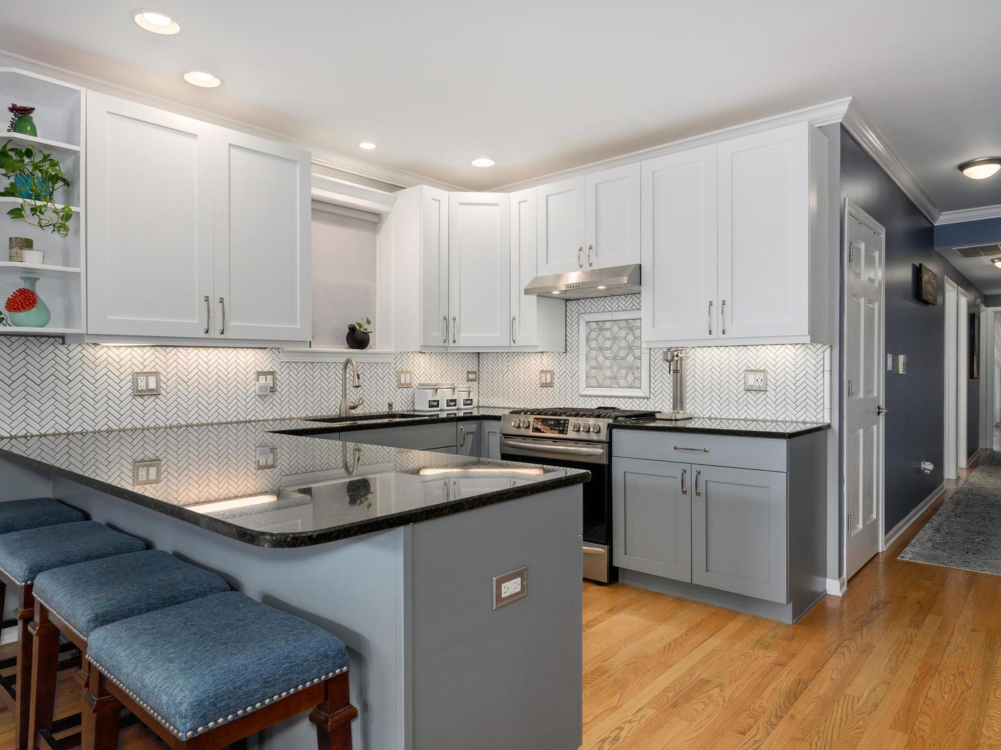 1012 North Wood Street, Unit 2 Chicago, IL 60622 - Photo 9 of 21 a kitchen with stainless steel appliances cabinets a sink and a stove