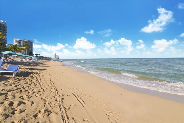 a view of an ocean and beach