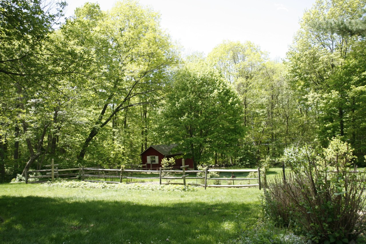 64 Old Studio Road New Canaan, CT 06840 - Photo 2 of 10 Red Barn on Level 1.08 Acres