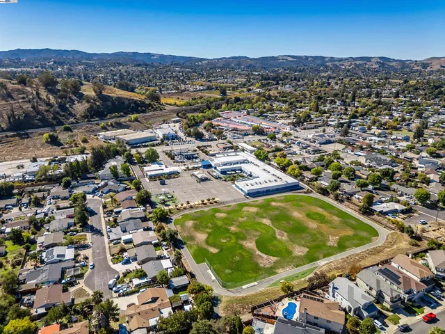 an aerial view of a city