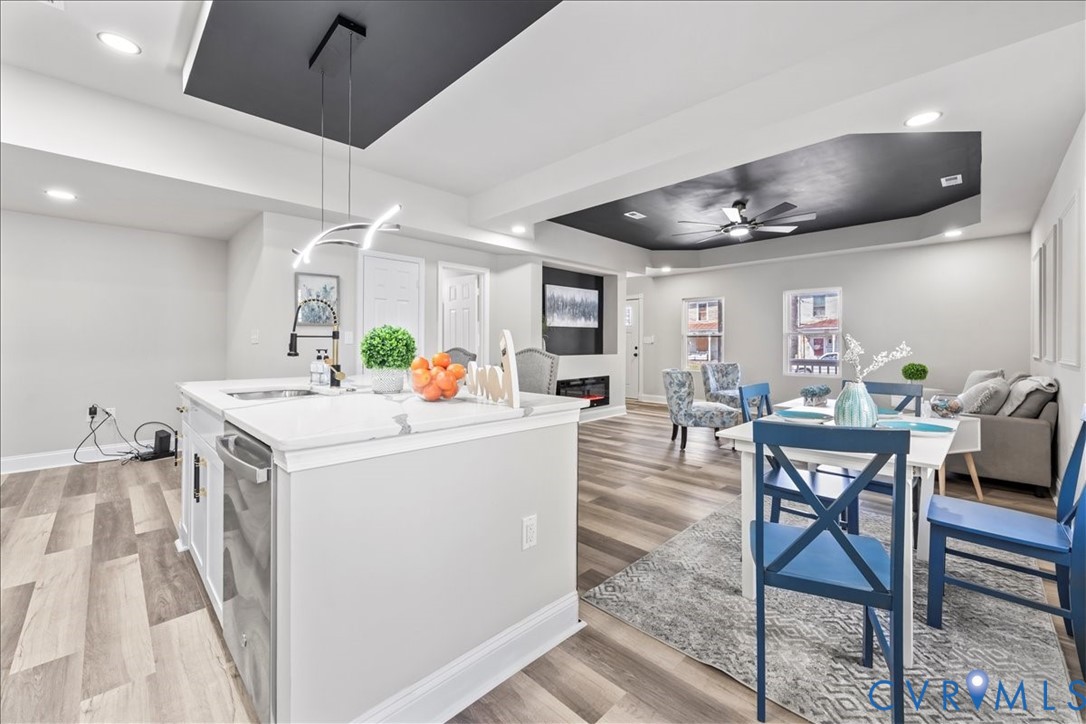 1348 Rome Street Petersburg, VA 23803 - Photo 13 of 45 Kitchen featuring a raised ceiling, recessed light