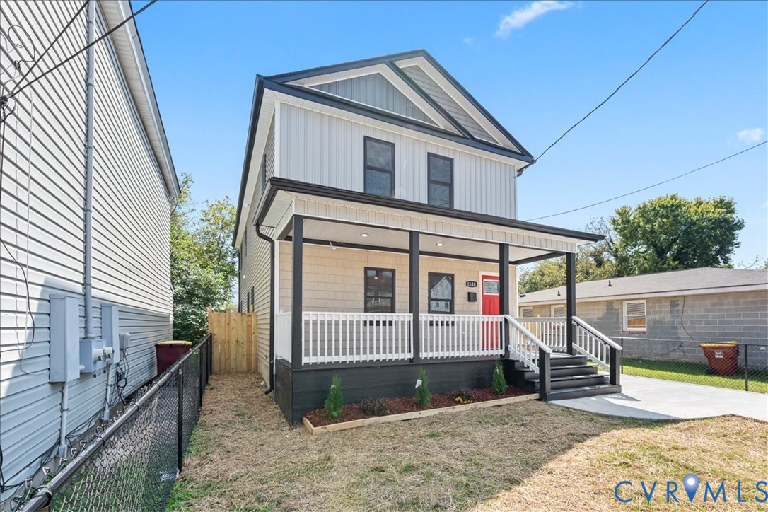 1348 Rome Street Petersburg, VA 23803 - Photo 3 of 45 View of front of house with covered porch and boar