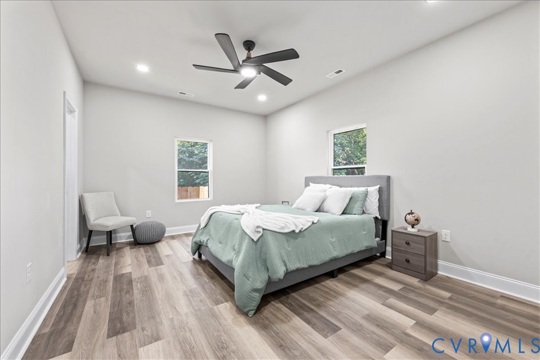 1348 Rome Street Petersburg, VA 23803 - Photo 36 of 45 Bedroom with ceiling fan, recessed lighting, and l