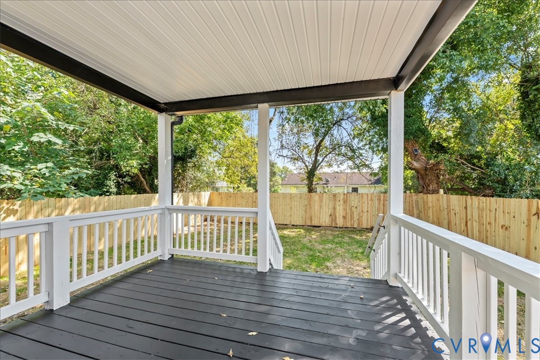 1348 Rome Street Petersburg, VA 23803 - Photo 43 of 45 Wooden terrace with a fenced backyard