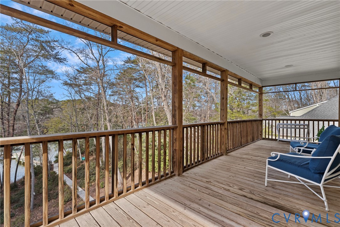170 Rappa Run Road Topping, VA 23169 - Photo 29 of 60 Upstairs screened porch off primary bedroom