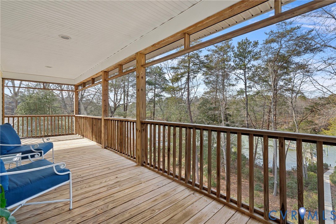 170 Rappa Run Road Topping, VA 23169 - Photo 34 of 60 a balcony with wooden floor