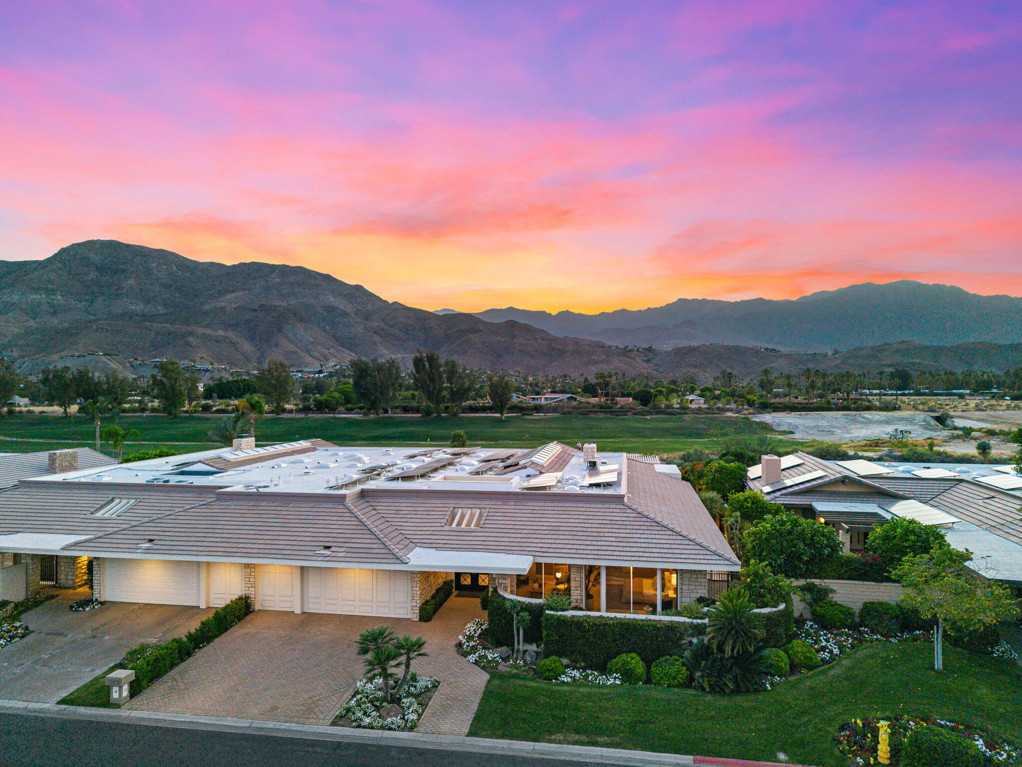 74 Mayfair Drive Rancho Mirage, CA 92270 - Photo 46 of 64 Property at dusk