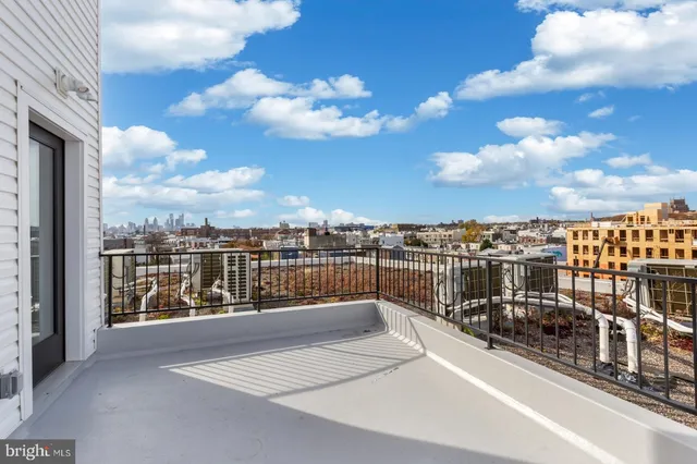 a view of terrace with city view