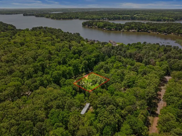 an aerial view of mountain with lake view