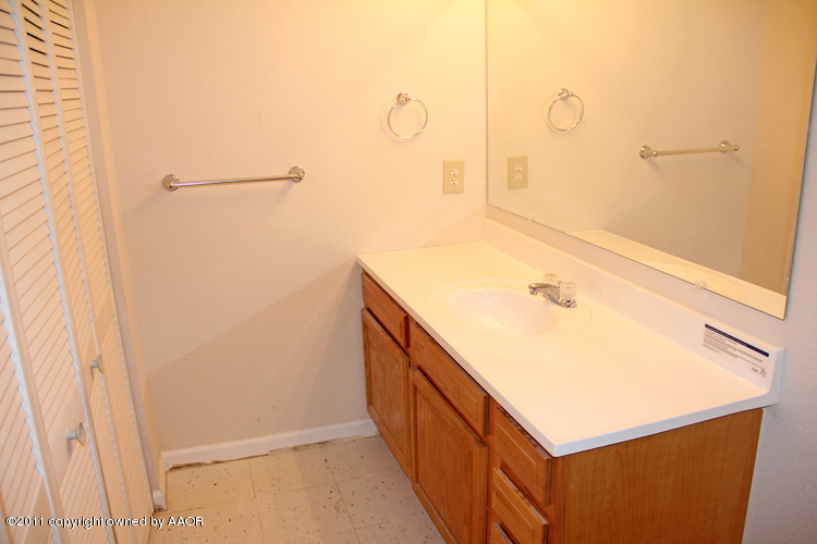 5127 Crockett Street Amarillo, TX 79110 - Photo 9 of 25 a bathroom with a sink and a mirror