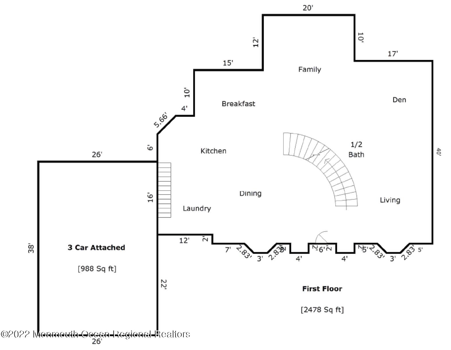 40 Moore Road Marlboro, NJ 07746 - Photo 66 of 67 Floor Plan_First Floor
