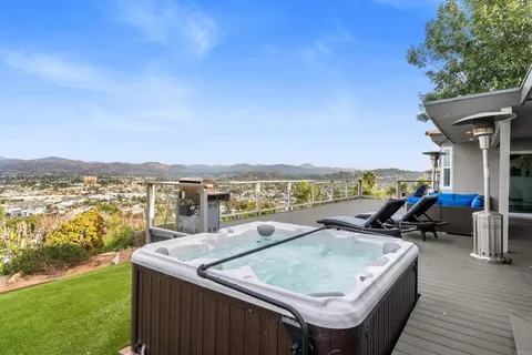 a view of a terrace with skyline