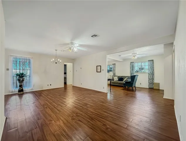 a view of livingroom with furniture and wooden floor