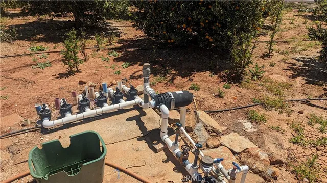 a view of a terrace with a bench