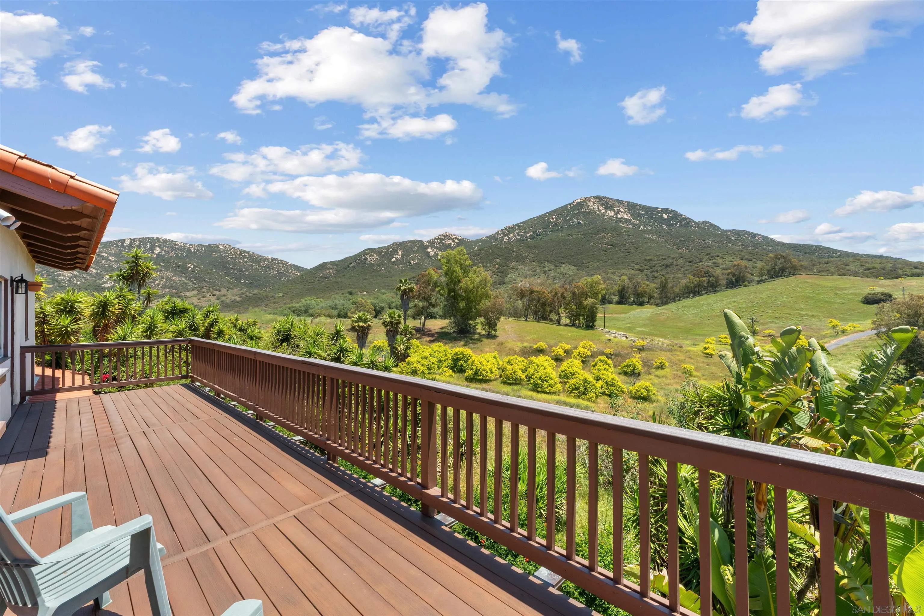 17156 Dos Hermanos Road Poway, CA 92064 - Photo 56 of 70 a view of balcony with furniture and city view