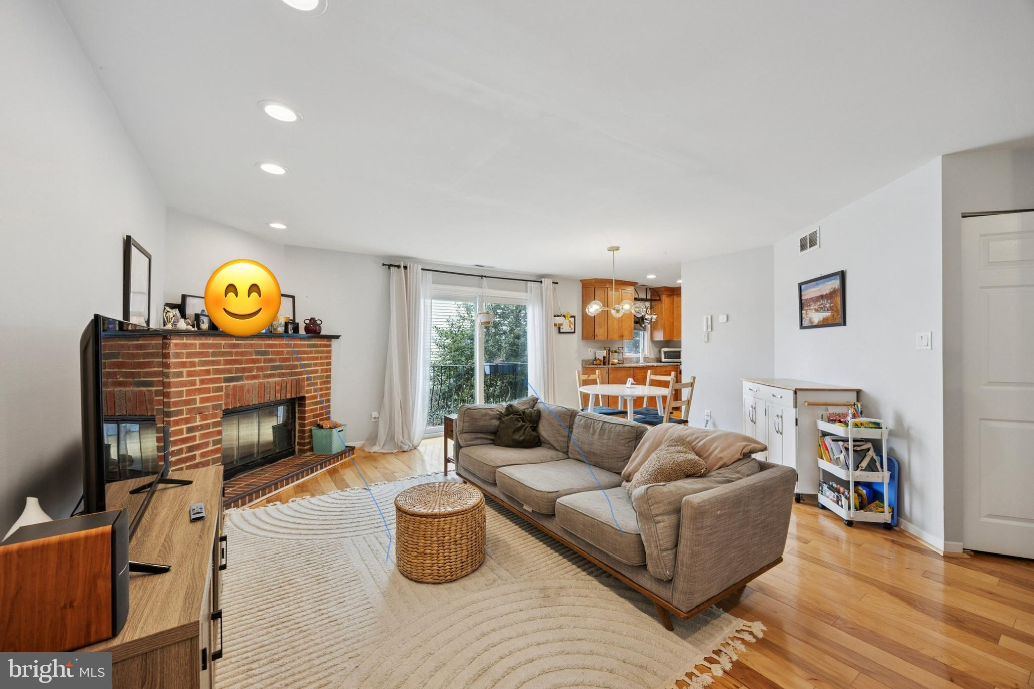 814 South Sheridan Street, Unit 2E Philadelphia, PA 19147 - Photo 1 of 24 a living room with furniture a fireplace and a potted plant