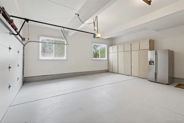 a view of a garage