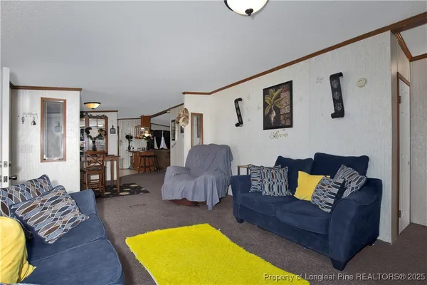a living room with furniture and a couch