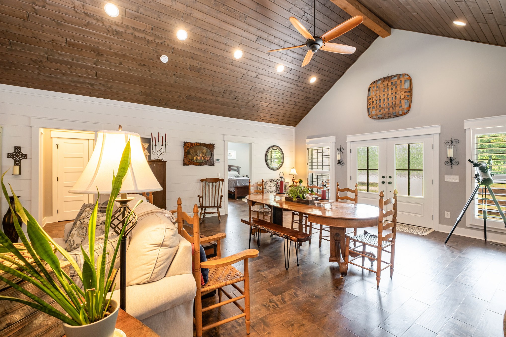 8129 Hollow Springs Road Bradyville, TN 37026 - Photo 32 of 42 a view of a dining room with furniture window and wooden floor