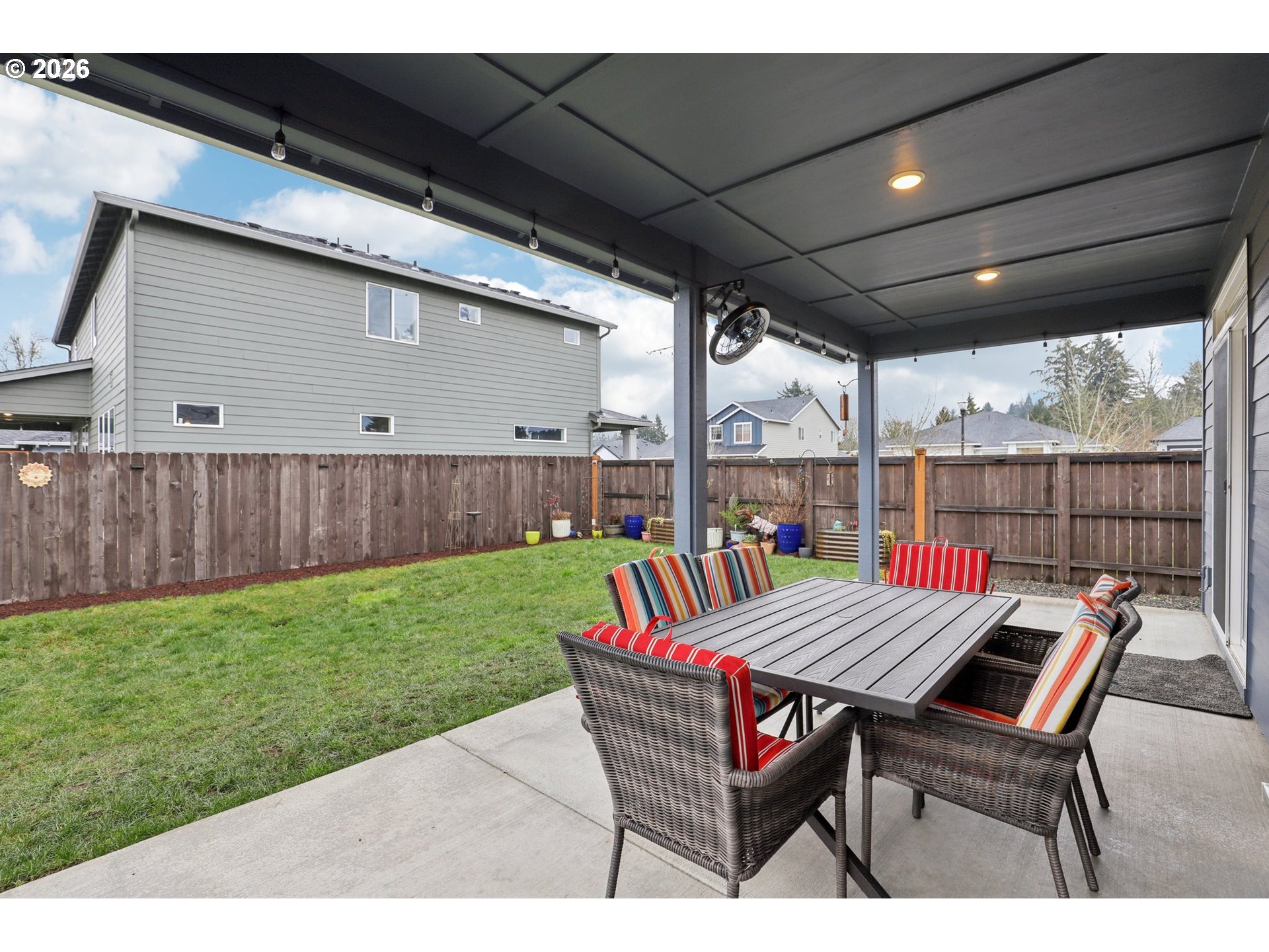 604 Northwest 25th Way Battle Ground, WA 98604 - Photo 30 of 33 a outdoor dining space with furniture and garden view