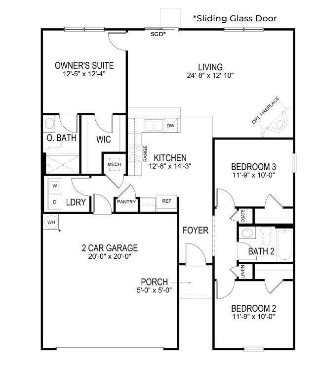 3128 Phillips Way Fall Branch, TN 37656 - Photo 2 of 2 Macon Floor Plan - No Marks