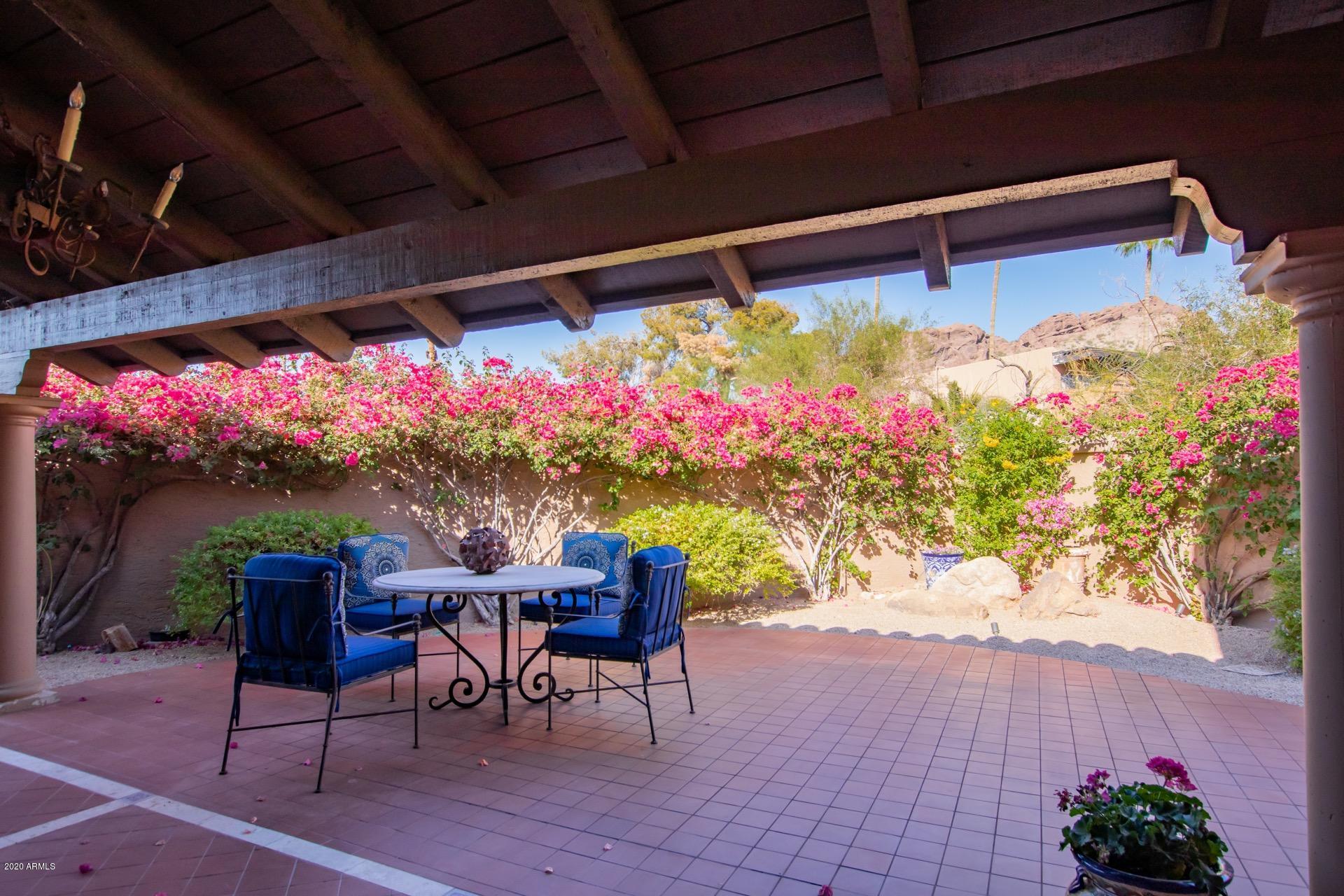 4450 East Camelback Road, Unit 7 Phoenix, AZ 85018 - Photo 36 of 50 back patio w/ mountain view