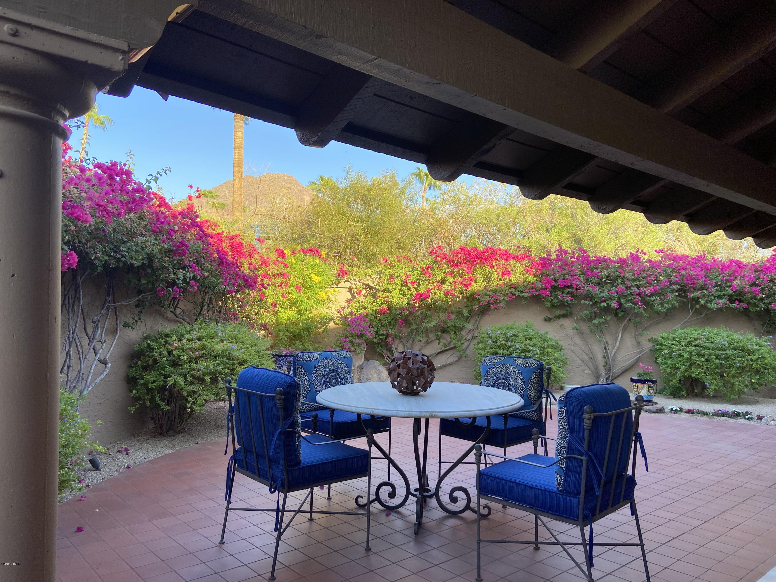 4450 East Camelback Road, Unit 7 Phoenix, AZ 85018 - Photo 37 of 50 back patio w/ mountain view