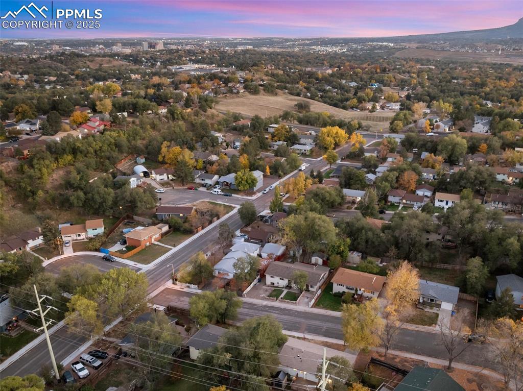 2518 Royalty Court Colorado Springs, CO 80904 - Photo 8 of 47 an aerial view of a city with lots of residential buildings