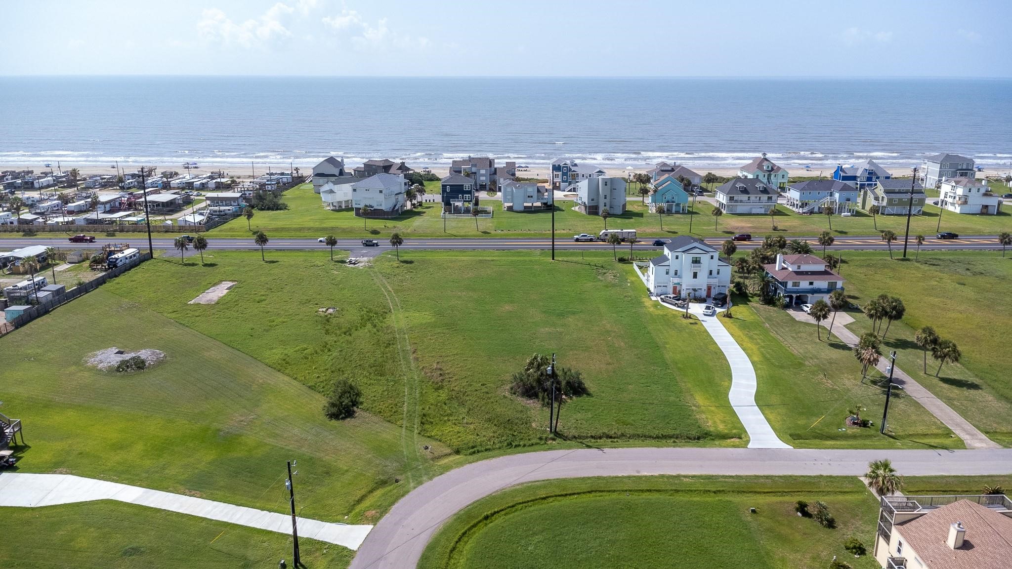 18223 Shaman Road Galveston, TX 77554 - Photo 2 of 6 an aerial view of a football ground