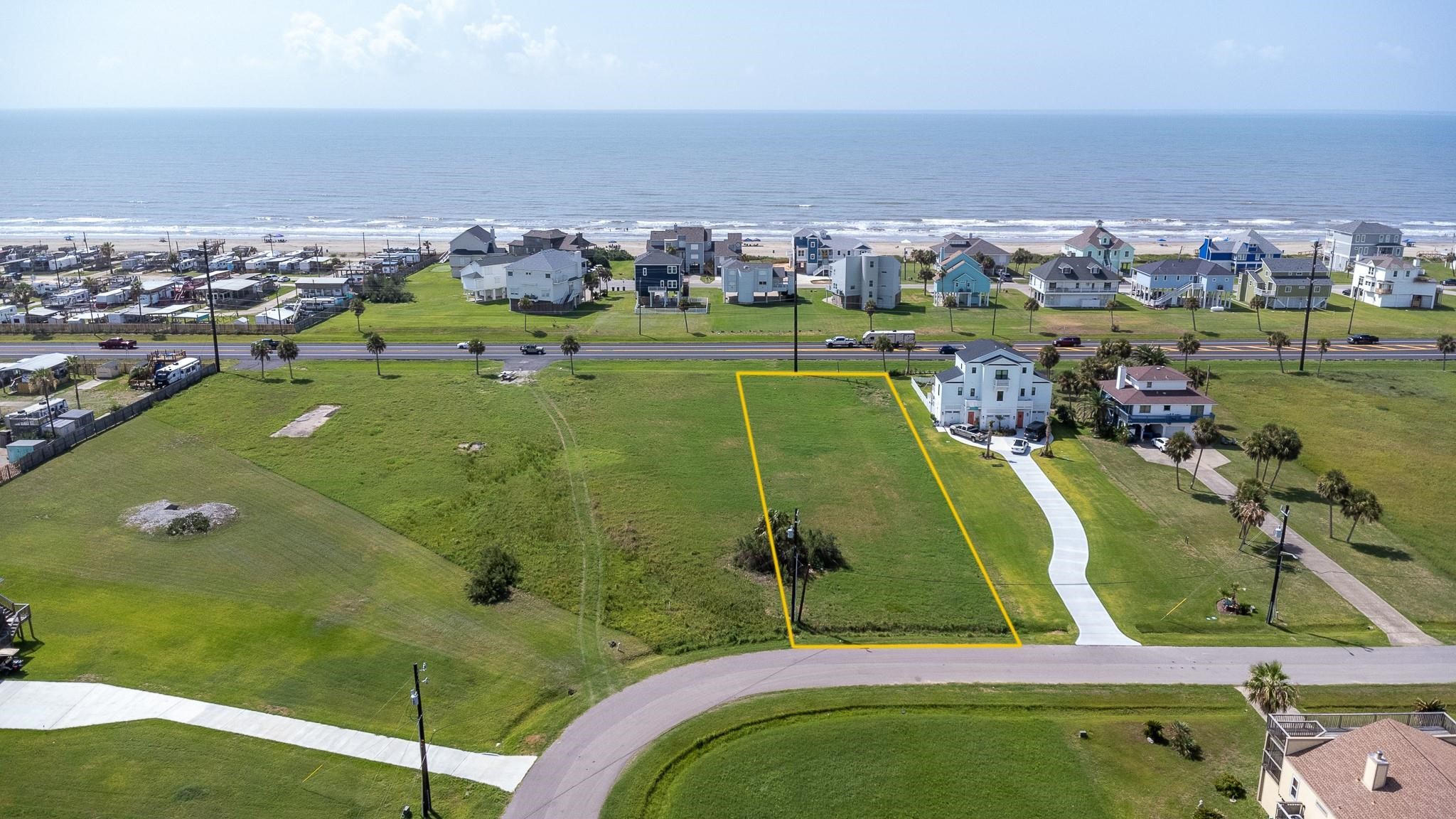 18223 Shaman Road Galveston, TX 77554 - Photo 4 of 6 an aerial view of a football ground