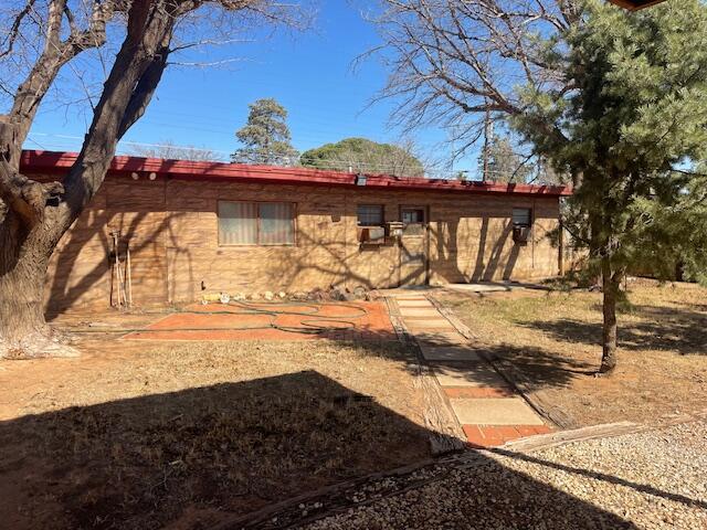 a view of a snow on the side of the road