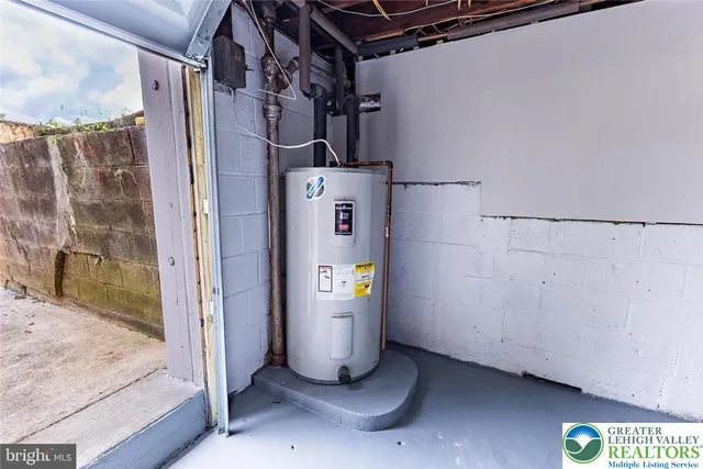 a view of storage and utility room